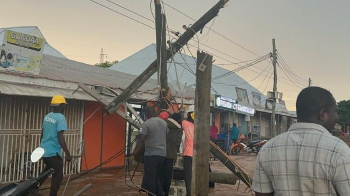 Gurugu community in darkness after heavy windstorm