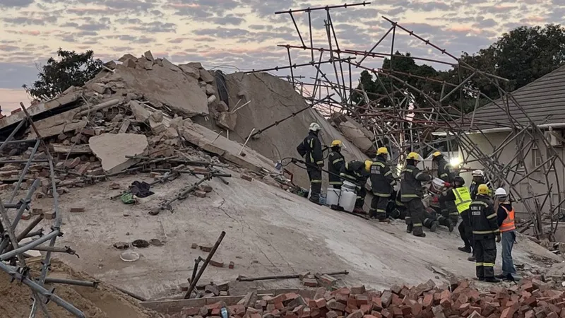 Rescue teams make contact with 11 survivors in South African building collapse