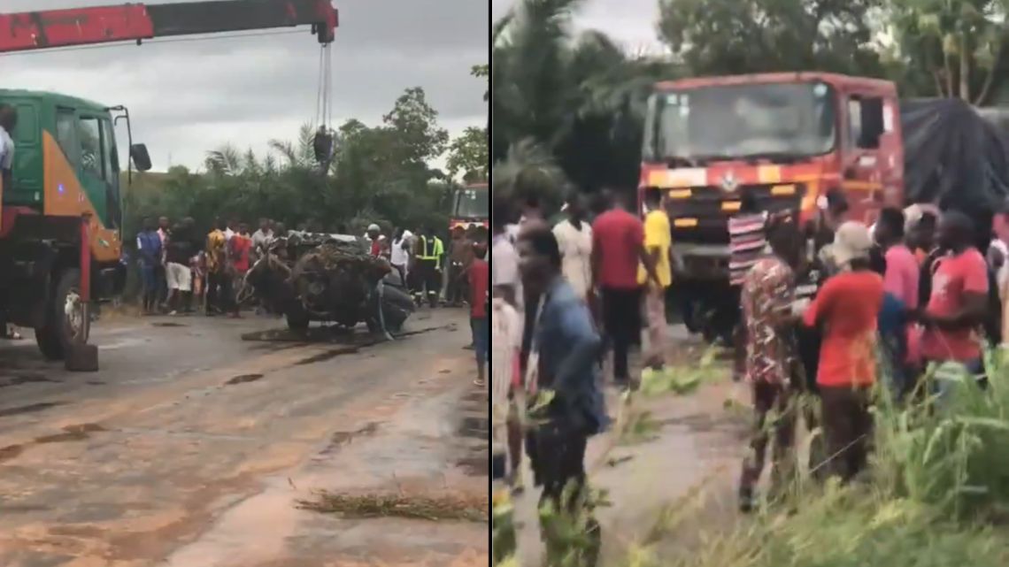 2 reportedly dead after gory accident on Juapong road