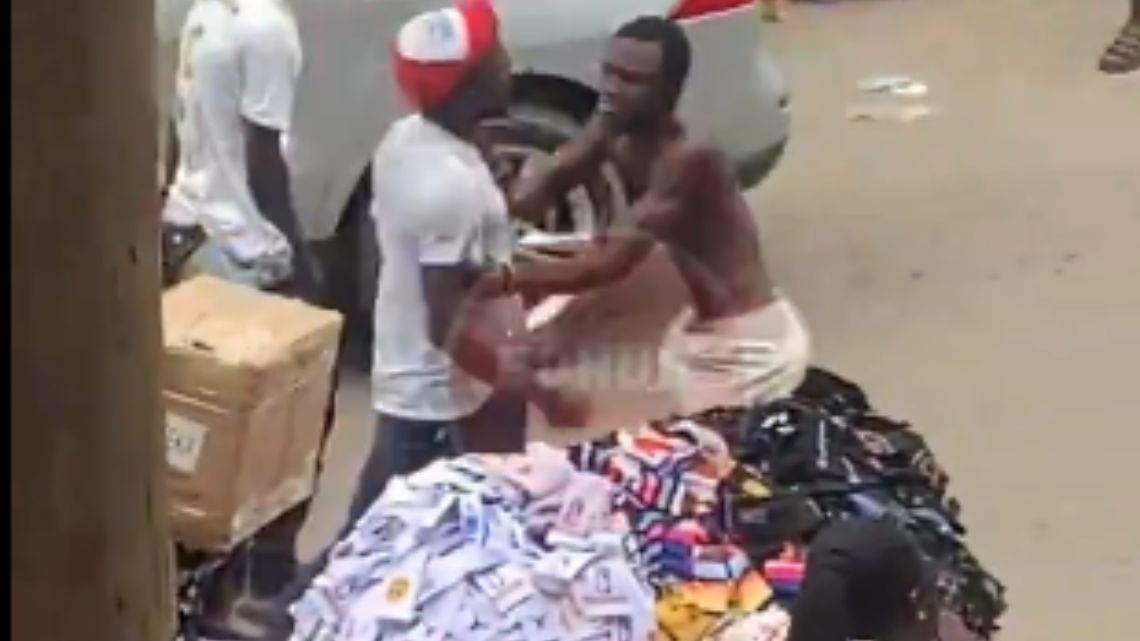 VIDEO: Man beaten for stealing socks at a market