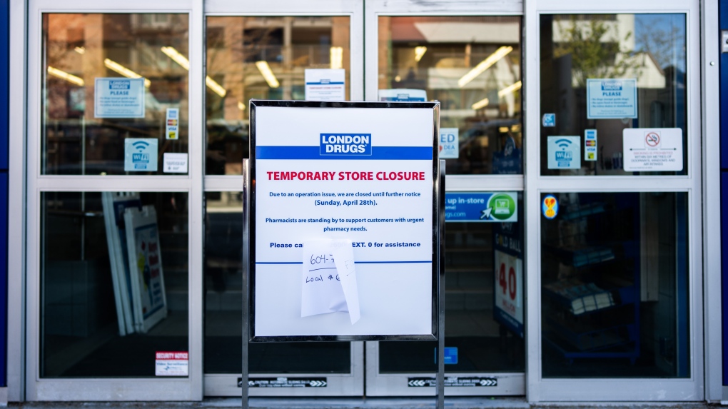 London Drugs stores closed for the fifth day in a row