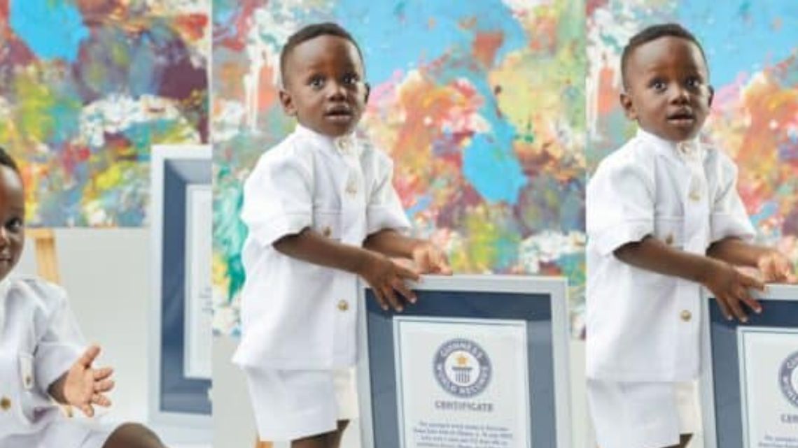 Youngest male painter Ace Liam receives his GWR certificate