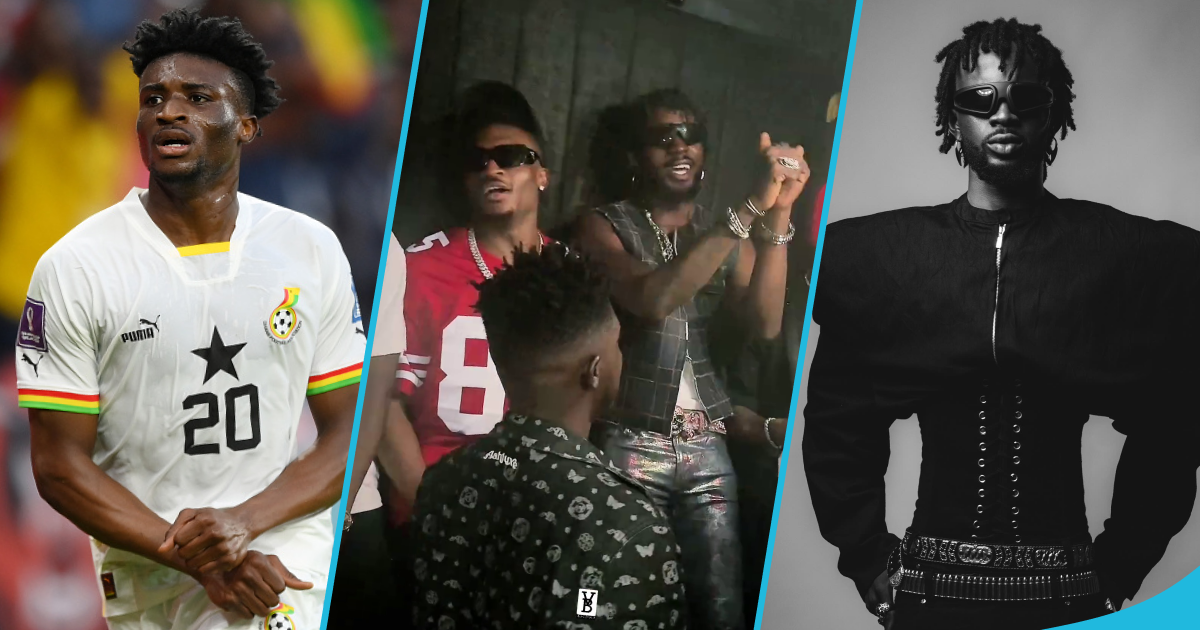 Black Sherif, Kudus excite fans with their night out party in a club