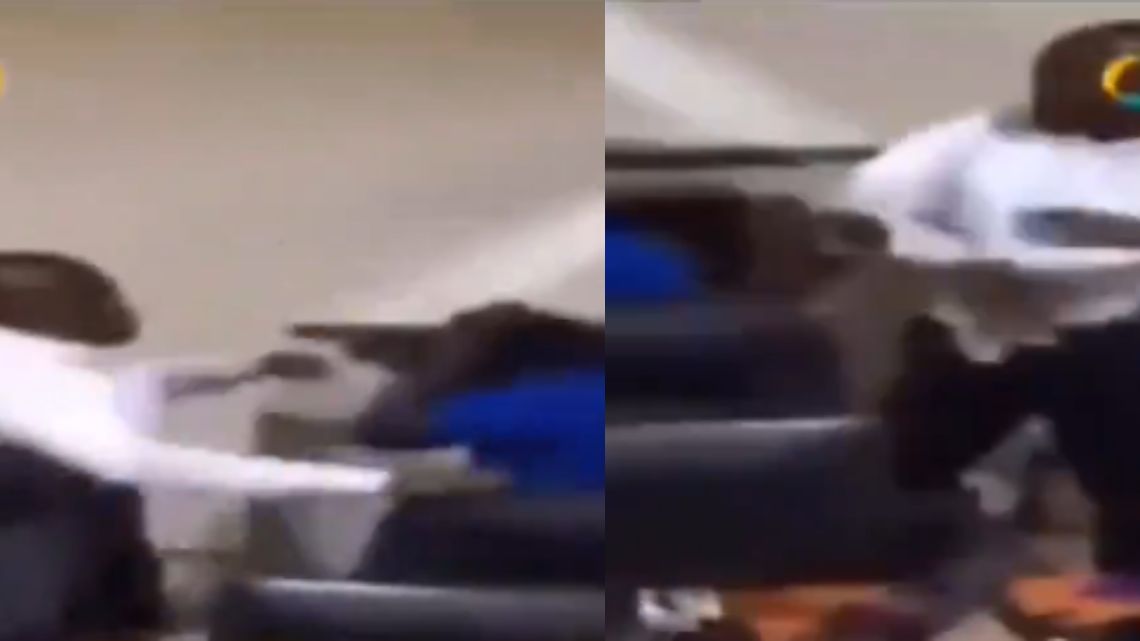 VIDEO: Male boss mercilessly beats female employee at Savings and Loans Company in Nkawkaw