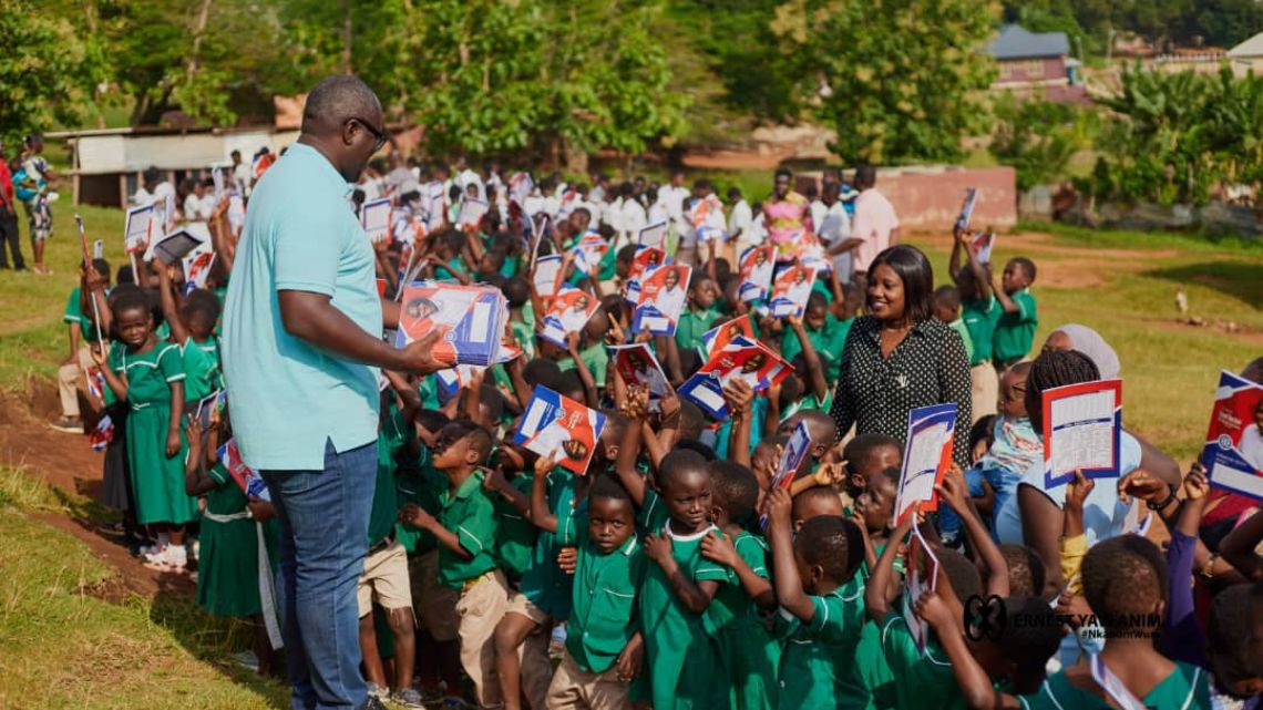 Schools in Kumawu receive free branded exercise books from MP, Ernest Yaw Anim
