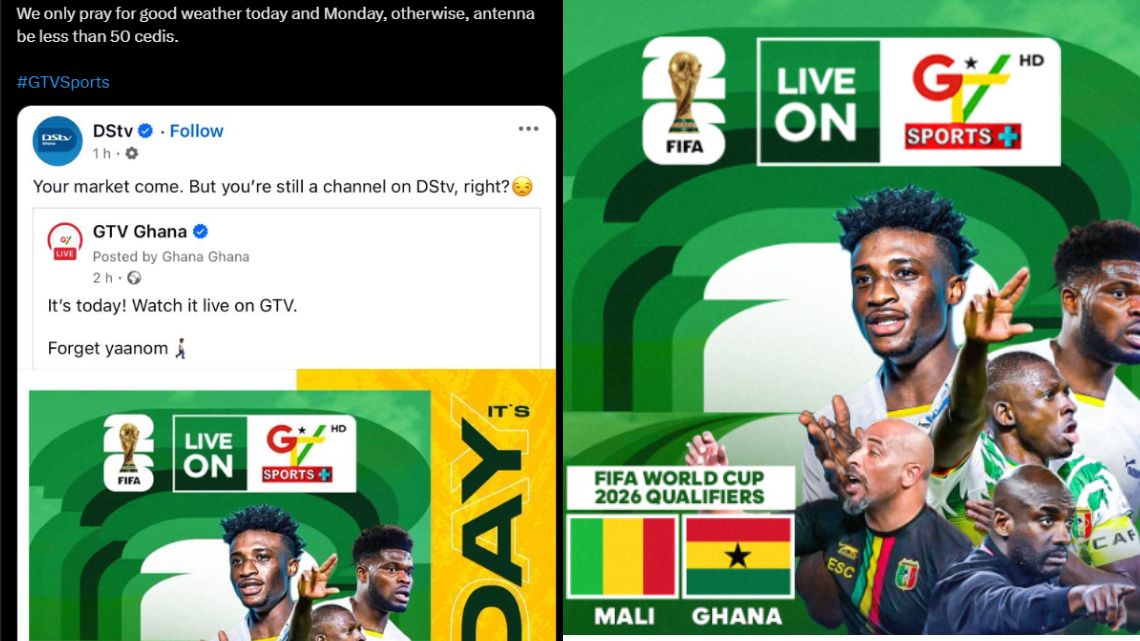 ‘We pray for good weather’ – GTV Ghana replies DSTV in Twitter banter