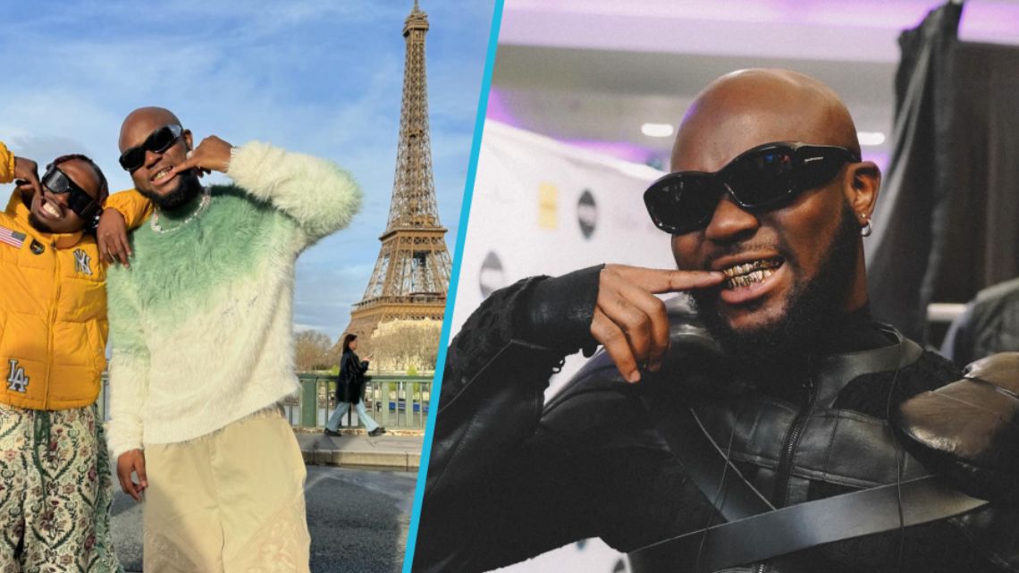 King Promise attends Paris fashion week in style
