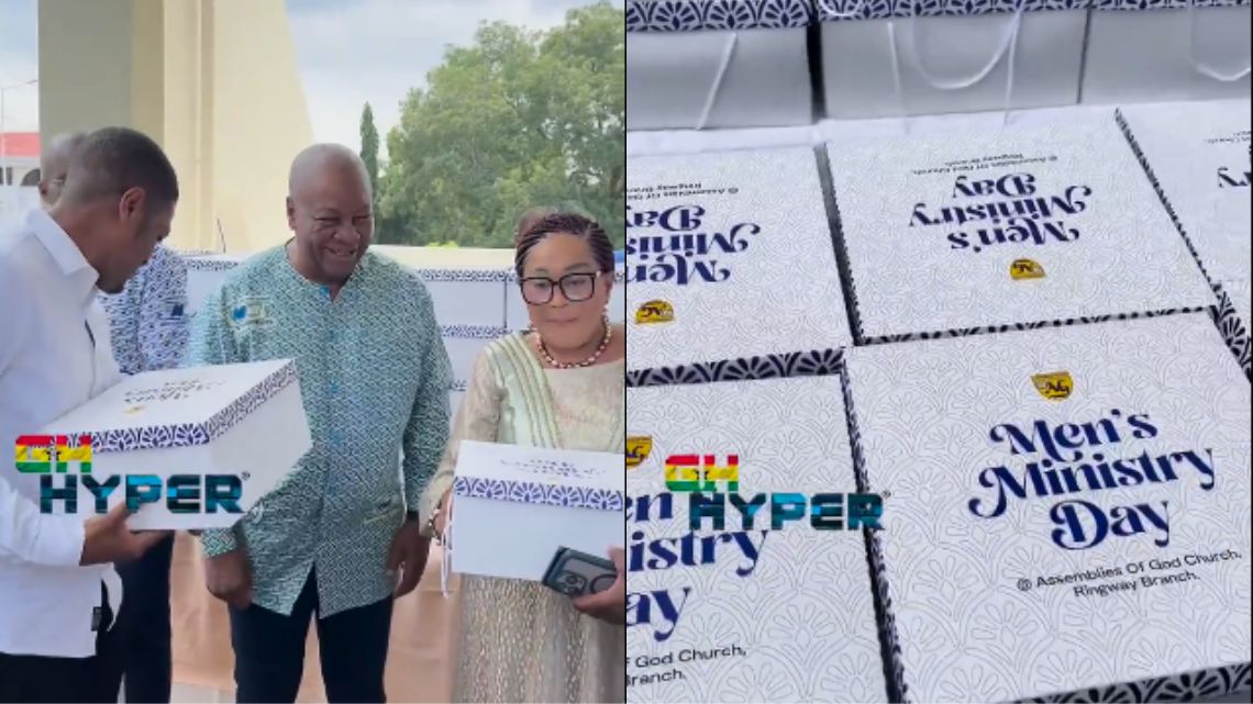 Mahama presents gifts to Ringway Assemblies of God church members on Father’s Day