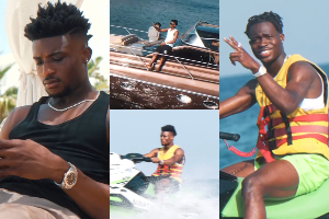 Kudus, Kamaldeen enjoy themselves  in a lavish yacht, jet ski vacation in Greece