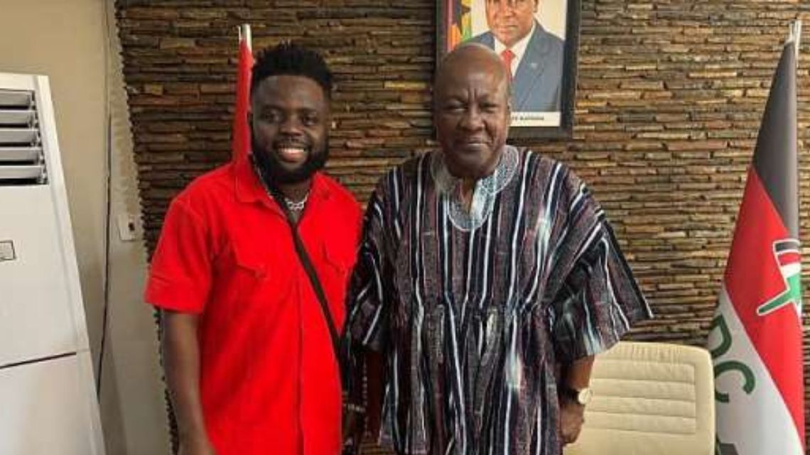 Nero X meets Mahama after composing a campaign song for NDC