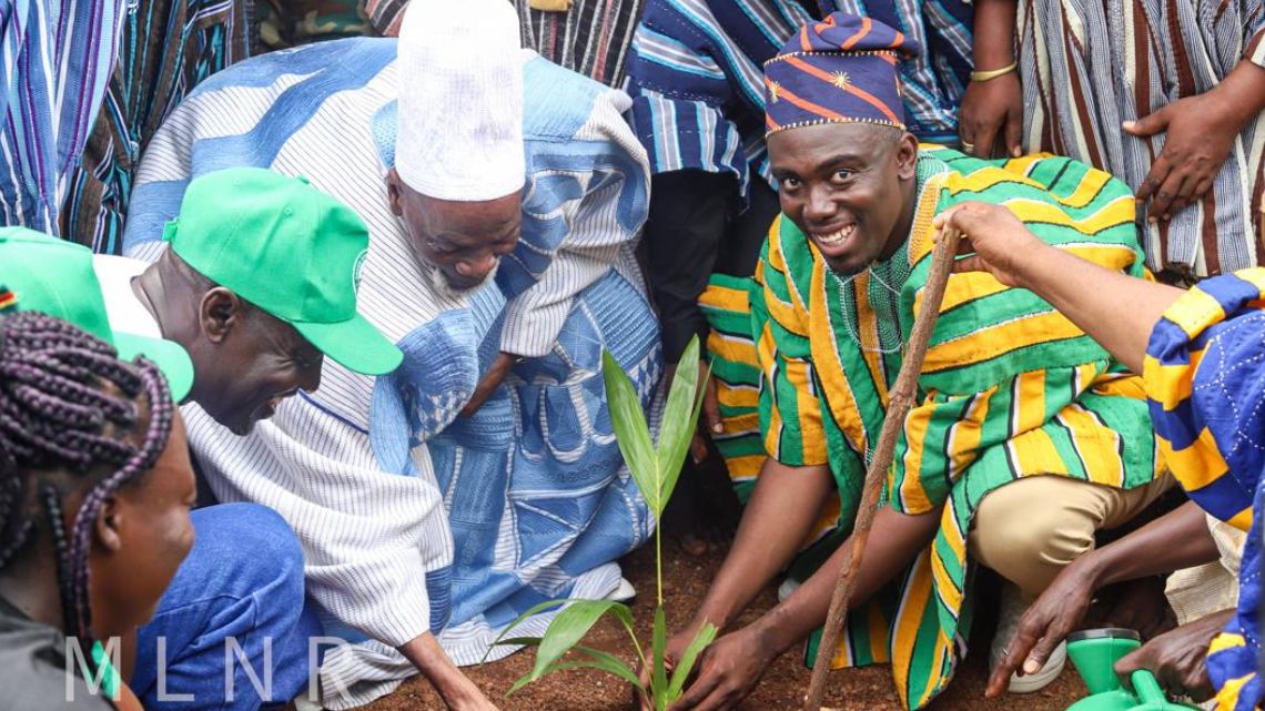 Dagbonwura, other dignitaries plant seedlings on Green Ghana Day