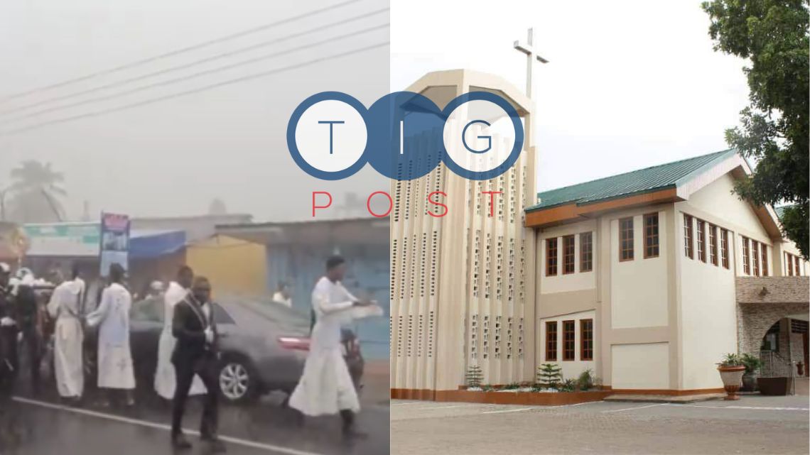 St. Charles Lwanga Catholic Church members take over Abeka streets in procession with prayers despite rains