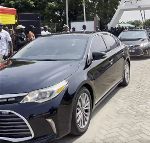 Video: See how Mahama, Prof. Naana Jane arrived at Asomdwee Park for Atta Mills memorial service