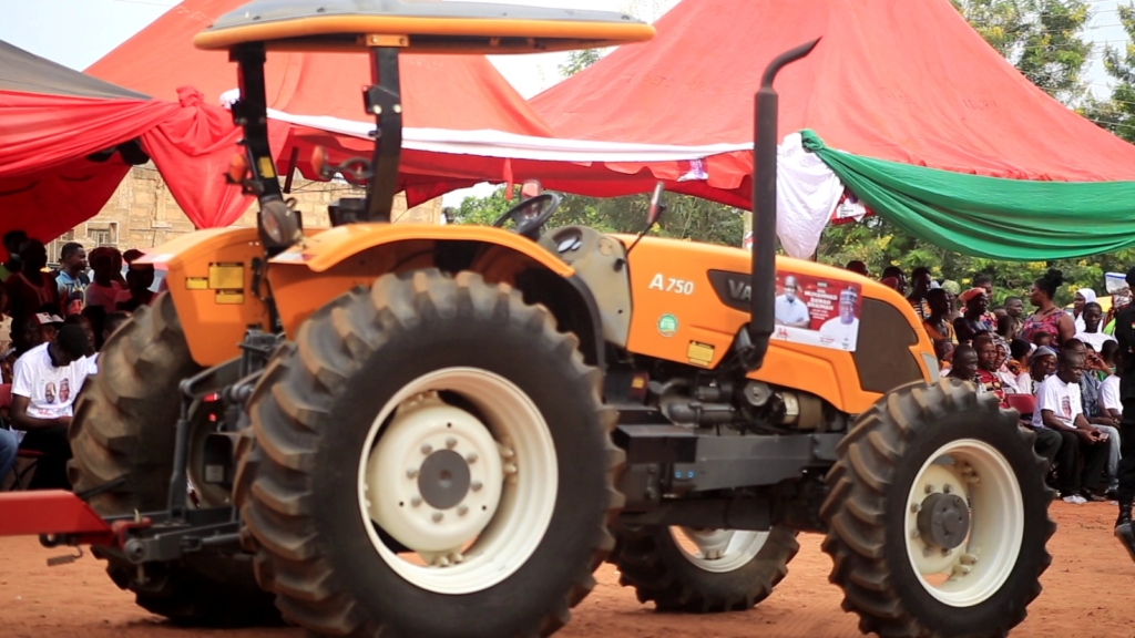 Frante accident victims get 75-horsepower agricultural tractor from Mahama