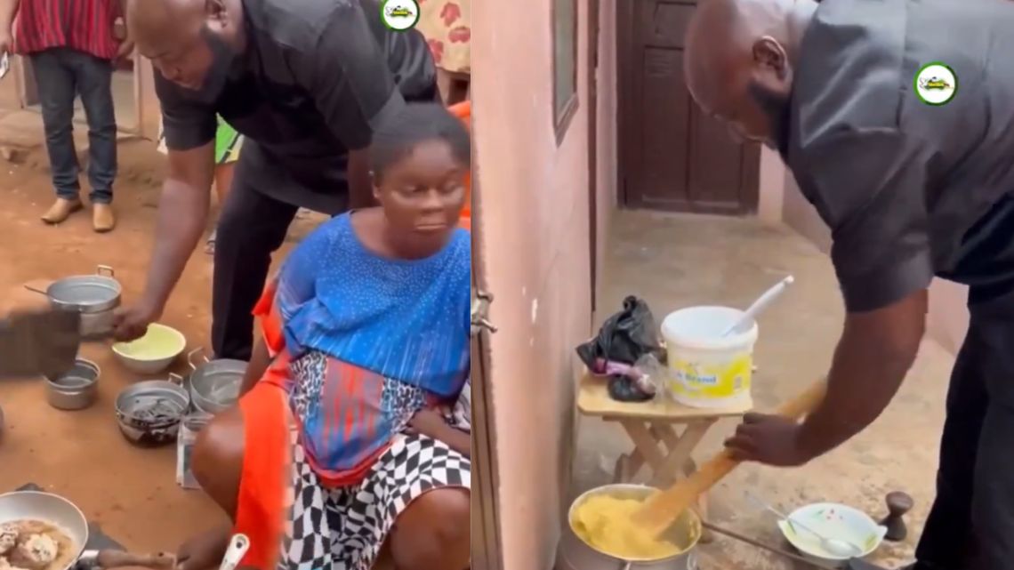 Video: Banku preparation, meat frying, Asokwa NDC PC’s door-to-door campaign