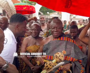 Video: – Asamoah Gyan’s reaction after Otumfuo called to exchange pleasantries with him