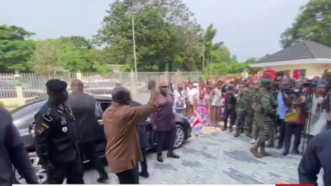 Bawumia arrives for NEC and National Council meeting to present Napo as running mate