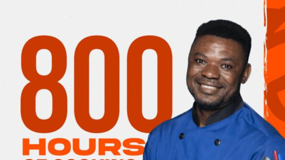 BREAKING: Ghanaian Chef Ebenezer Smith sets new GWR for longest Cook-a-thon