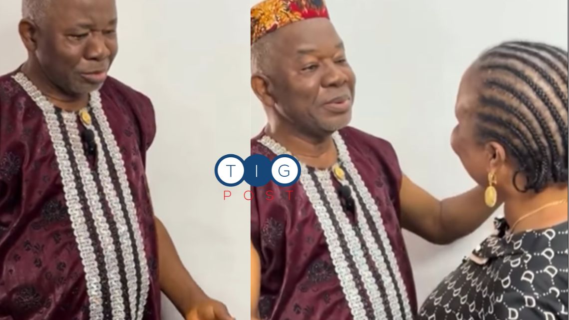 Heartwarming Video: Veteran Actor Chiwetalu Agu serenades his wife on her birthday