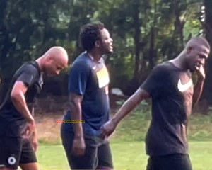 Video: Ayew scores in match featuring Muntari, Afriyie Acquah and others