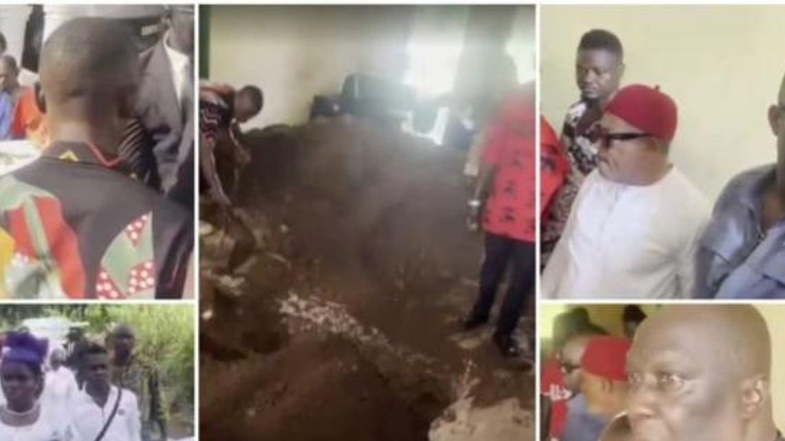 Late veteran actor Mr. Ibu laid to rest in his living room