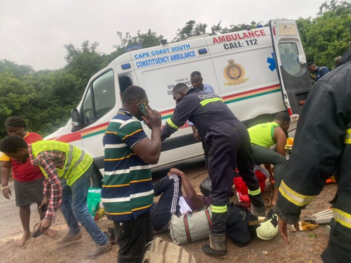 15 accident victims salvaged by firefighters on Cape Coast-Accra highway