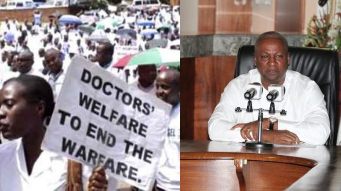 Video: How doctors demonstrated against Mahama in 2015 over 11 months unpaid salaries