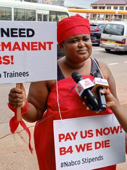 NABCO trainee takes to Kumasi streets over unpaid arrears