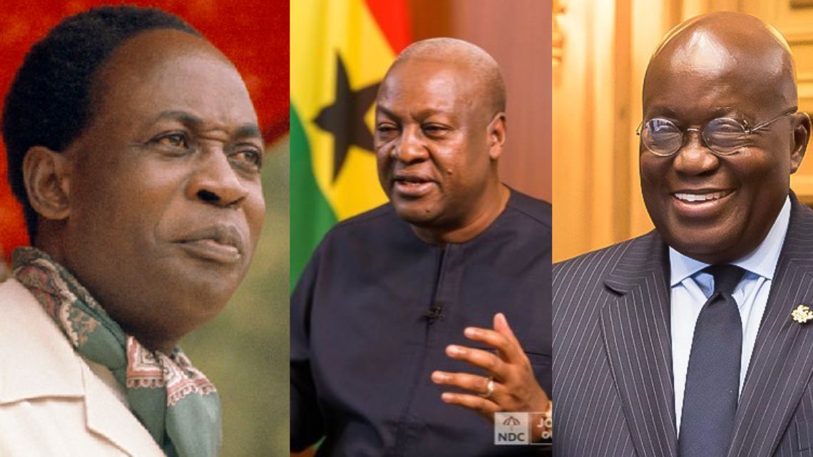Nkrumah, Mahama beat Napo’s Akufo-Addo in poll to determine Ghana’s best president