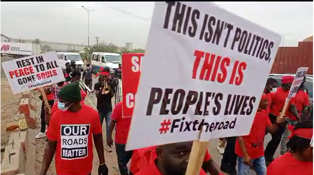 Protest in Kpone-Dawhenya over delayed road expansion project