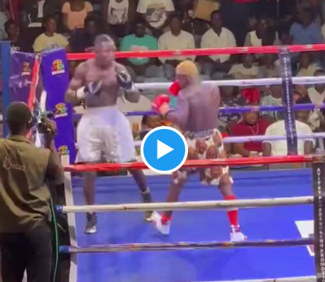 Video: Watch as Ghanaian boxer faints during victory celebration