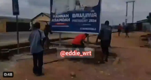 8 detained for taking down Bawumia, NPP PC’s billboard in Agona East