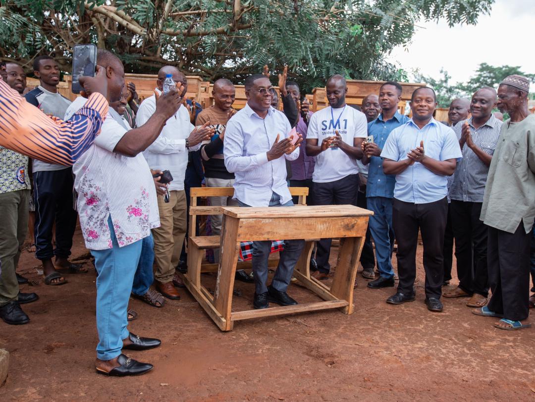 Tano North schools receive 2,000 desks from NPP PC, Gideon Boako