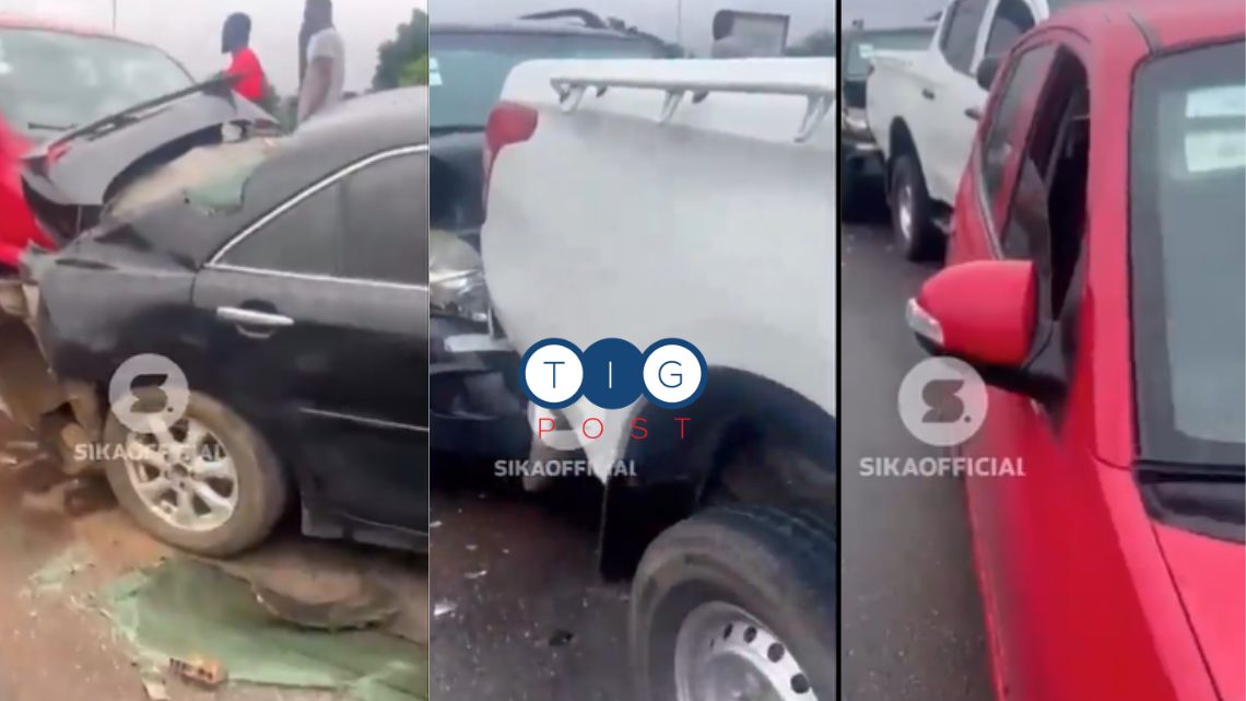 5 vehicles involved in car crash at Okponglo