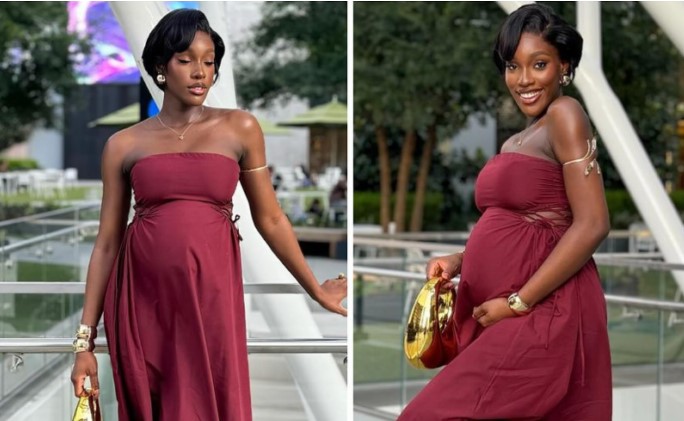Singer Paul Okoye’s wife, Ifeoma, flaunts her baby bump in lovely new photos
