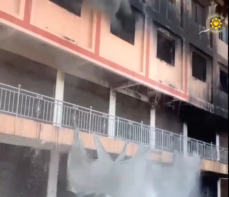 Zongo lane fire erupts again after portion of affected structure collapsed
