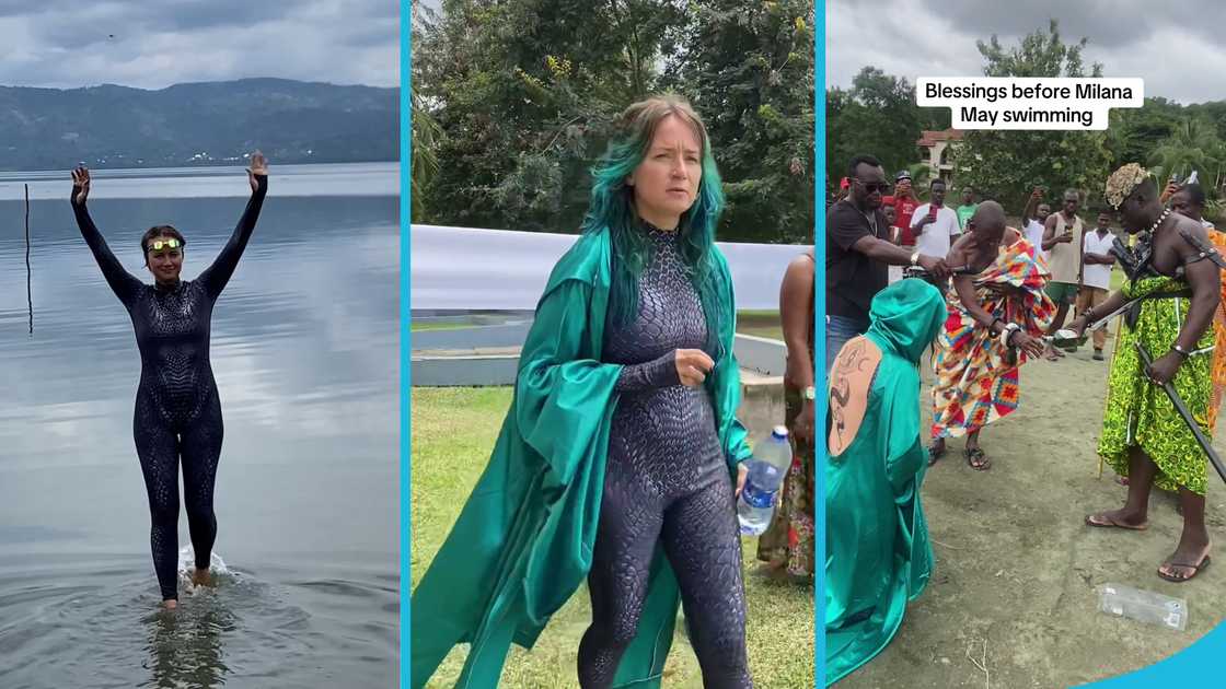 Milana May completes six-hour swim exercise across Lake Bosomtwe