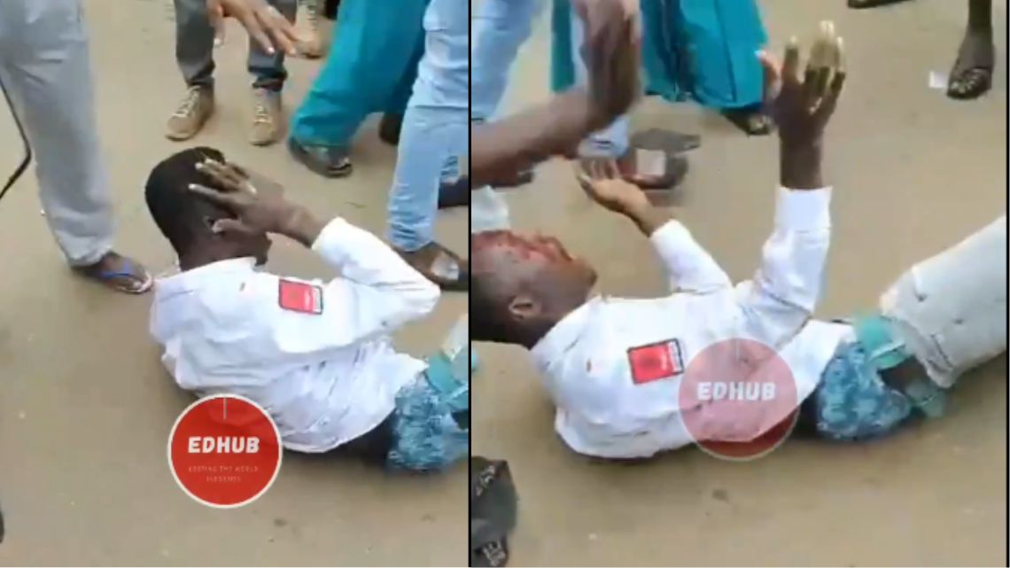 Man beaten to a pulp by mob at Kejetia for allegedly engaging in transaction with counterfeit