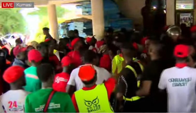 NDC ‘Enough is Enough’ demo turns chaotic in Kumasi; protestors and police ‘trade blows’