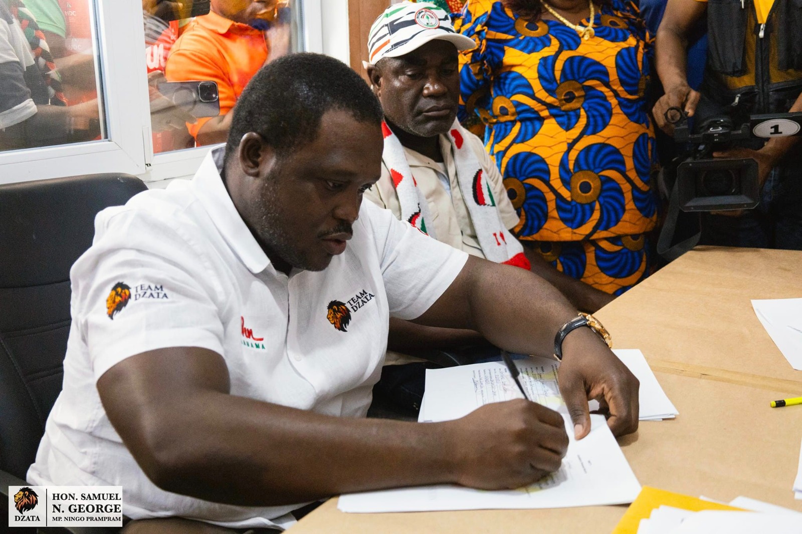 Sam George vows to garner 100,000 votes after filing nomination forms for Ningo-Prampram seat