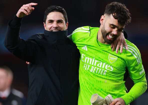 Two best saves in my career – Arteta thrilled by David Raya’s stunning double save