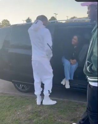 Videos: Jordan Ayew and wife have fun with Ghanaians in the UK