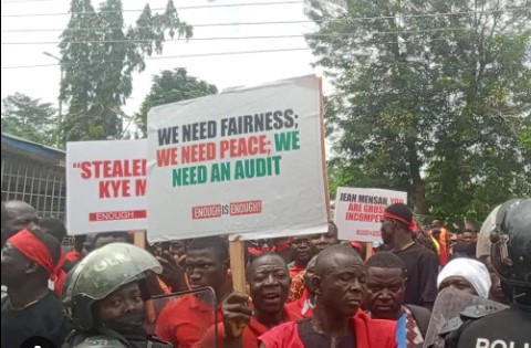 EC office rampaged, several injured in NDC ‘Enough is Enough’ demo