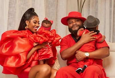 God didn’t shame us for not conceiving after 9 years – Selly Galley on twins’ christening