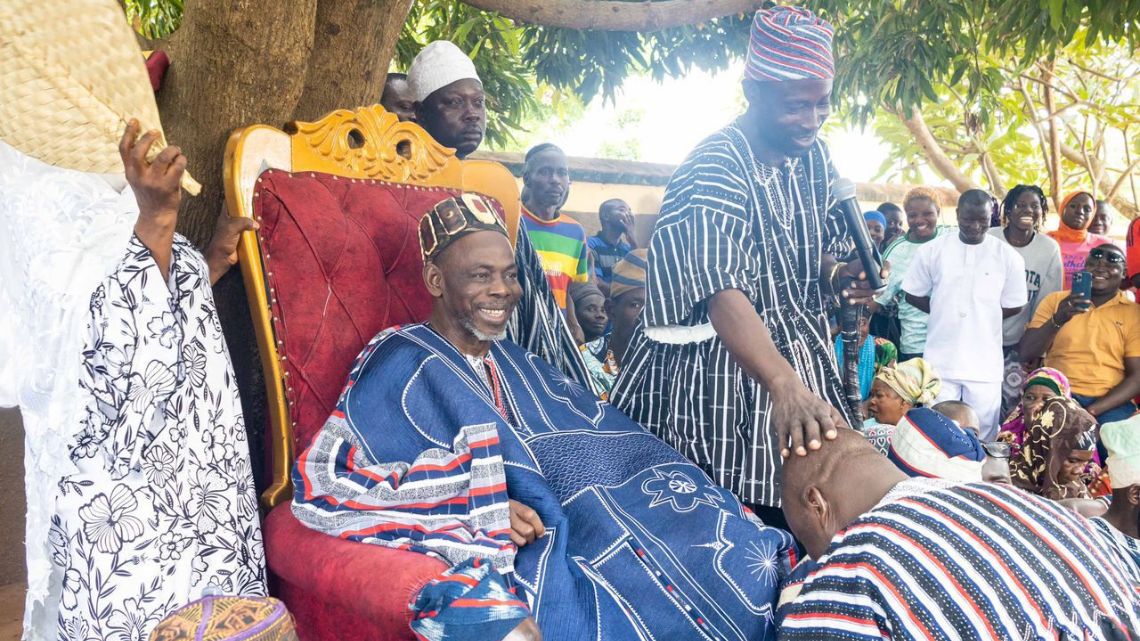 Samuel Jinapor honoured by Yagbonwura for development in Damongo
