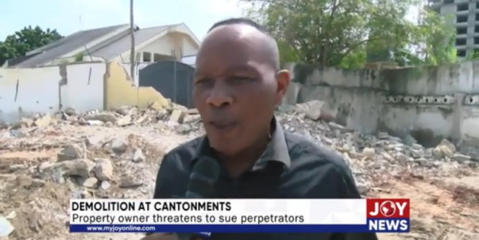 Video: Owner of demolished house at Cantonments threatens lawsuit against perpetrators