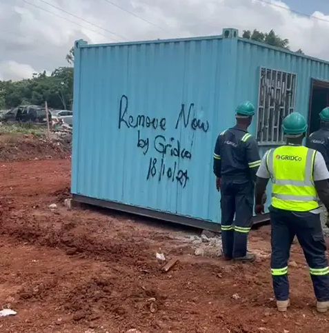 Chinese nationals excavating land under GRIDCo high-voltage power lines at Shiashie