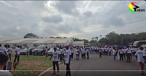 NPP supporters rush to Parliament ahead of Tuesday sitting