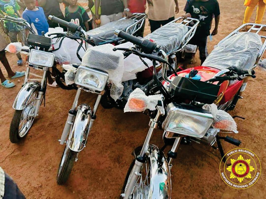 NPP’s Savelugu PC donates motorbikes to GNFS