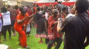 Video: Mourners jam to Nacee’s ‘Kwen Kwen’ campaign song at Akua Donkor